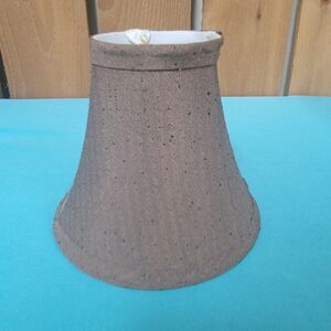 Vintage Brown Small Lamp Shade 5in Clip On Bell Single